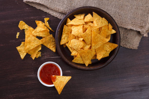 istock Nachos chips. Delicious salty tortilla snack. 658089426