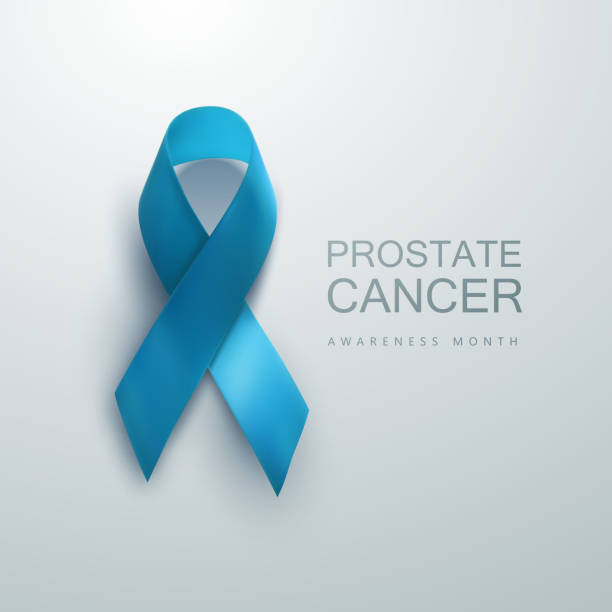 ilustraciones, imágenes clip art, dibujos animados e iconos de stock de cinta azul del conocimiento del cáncer de próstata. - blue bow