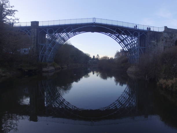 Ironbridge Aerial View Ironbridge Aerial View ironbridge shropshire stock pictures, royalty-free photos & images