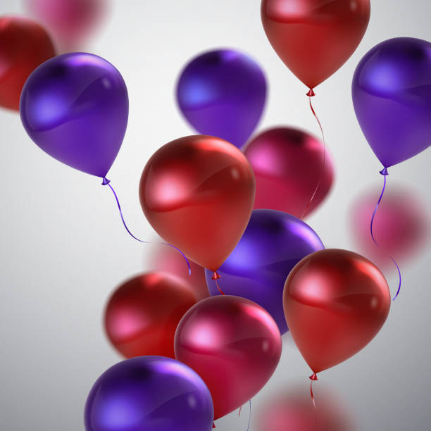 istock Vector festive illustration of flying realistic glossy balloons. 658107238