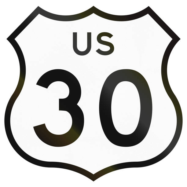 istock Historic Highway Route shield from 1961 used in the US 658110176