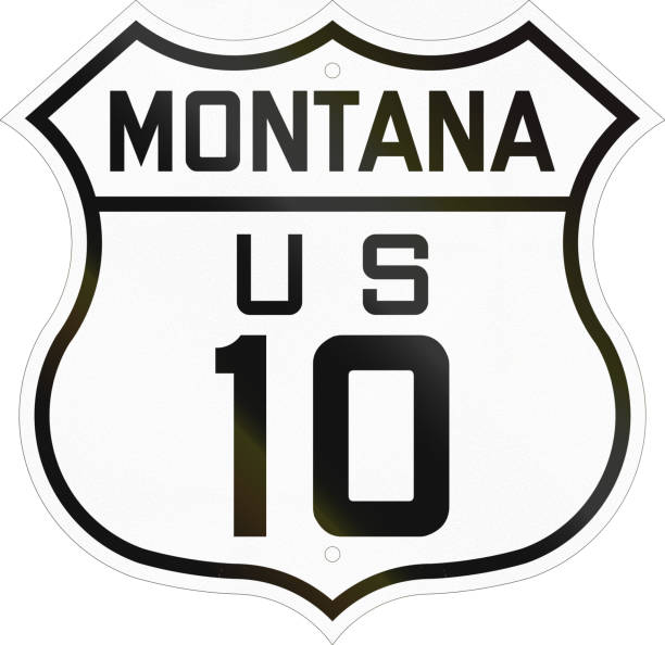 istock Historic Montana Highway Route shield from 1926 used in the US 658111102