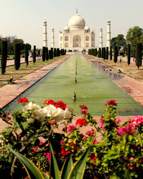 Rare view of a Taj Mahal stock photo