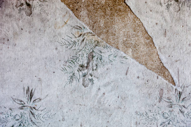 istock Old dirty and torn wallpaper 658118816