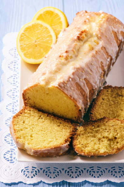 istock Homemade lemon bread on wooden background. 658123798