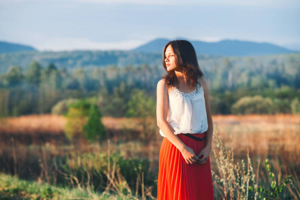 istock Summer girl on nature. 658126148