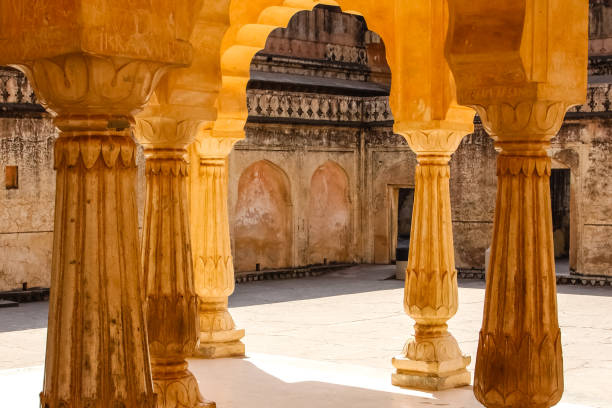 istock Gallery of pillars in light, Amber Fort, Jaipur 658130066