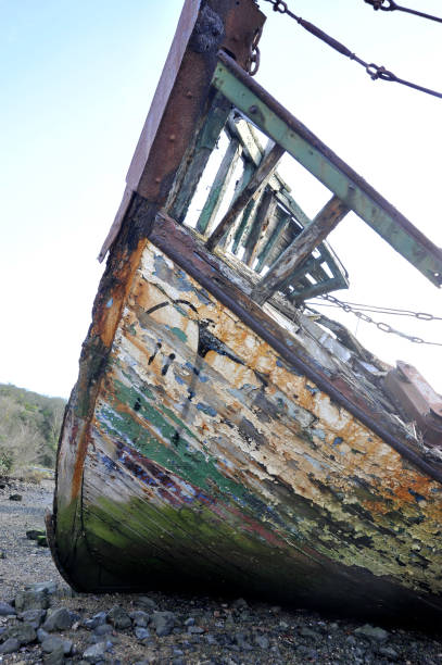 istock Wreck of old boat. 658130304