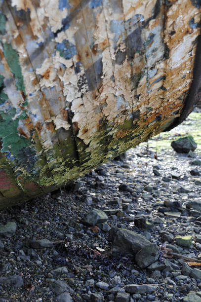 istock Wreck of old boat. 658130724
