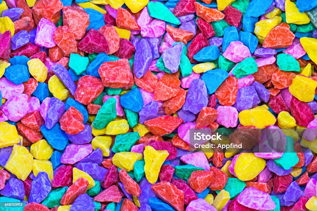 Colorful stones Bright colorful stones are used to decorate the aquarium. Art Stock Photo