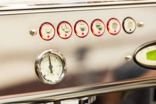 istock Close-up of coffee machine buttons 658134606