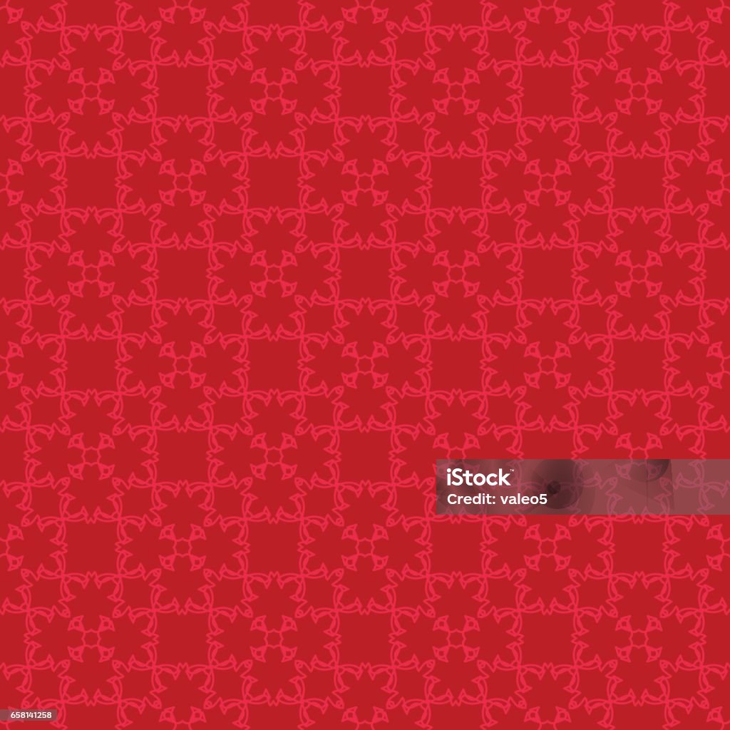 Coloured Pattern Red Red Ornamental Seamless Line Pattern Stock Illustration - Download ...