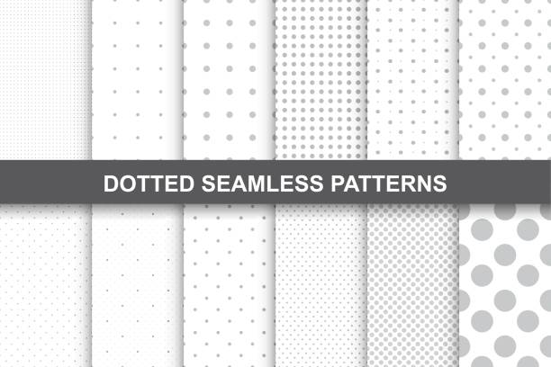 Collection of simple seamless dotted patterns. Collection of simple seamless dotted patterns. You can use like cloth textures. polka dot stock illustrations