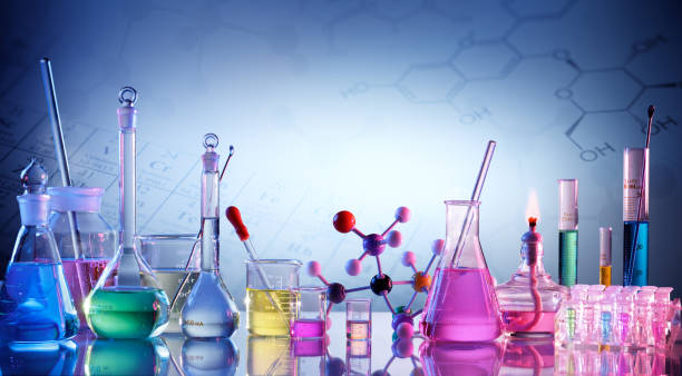 Laboratory Research Scientific Glassware For Chemical Background chemistry beaker stock pictures, royalty-free photos & images