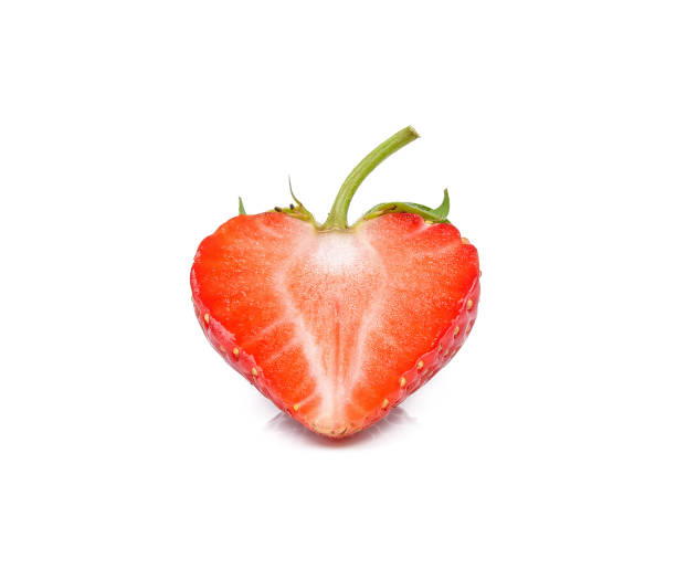 istock Half of Strawberry isolated on white background 658149734
