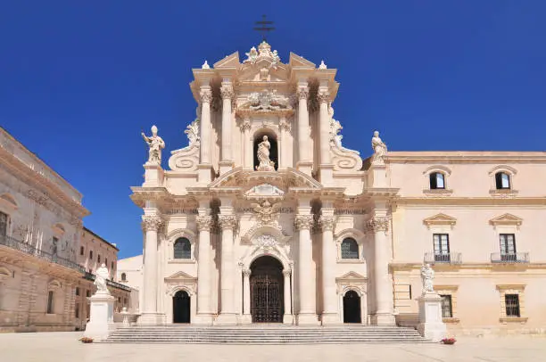 Photo of The Cathedral of Syracuse, Sicily Italy.