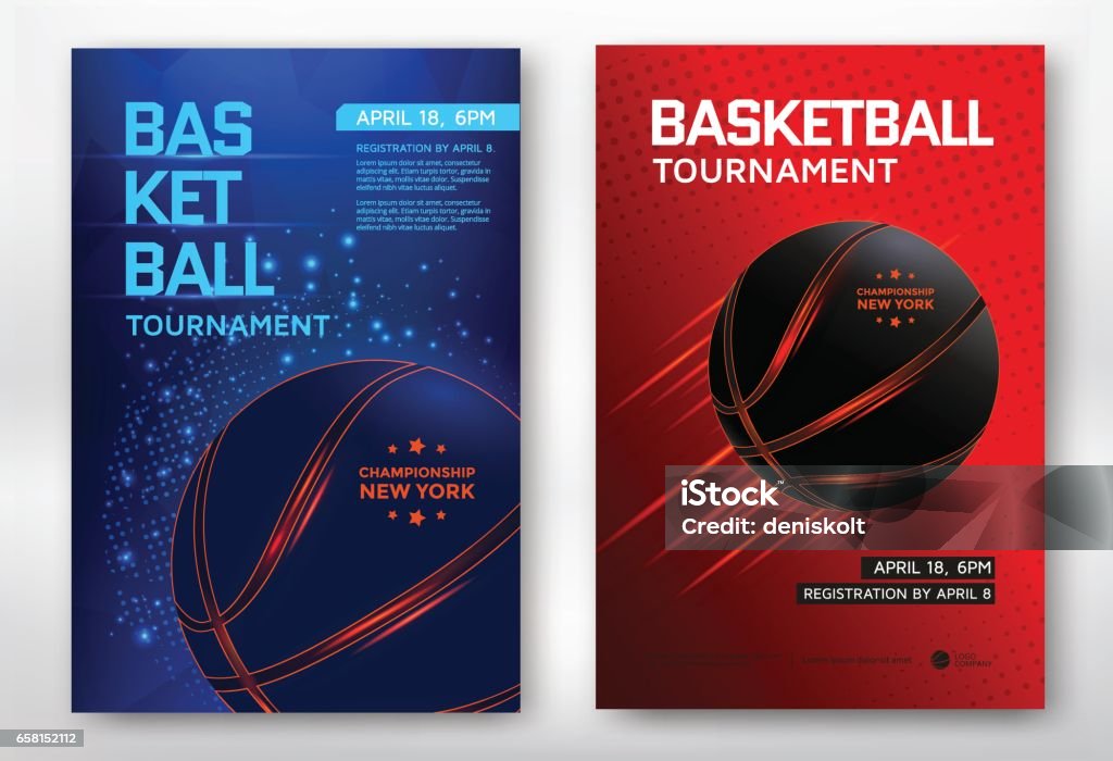 Basketball tournament poster Basketball tournament modern sports posters design. Vector illustration. Basketball - Sport stock vector