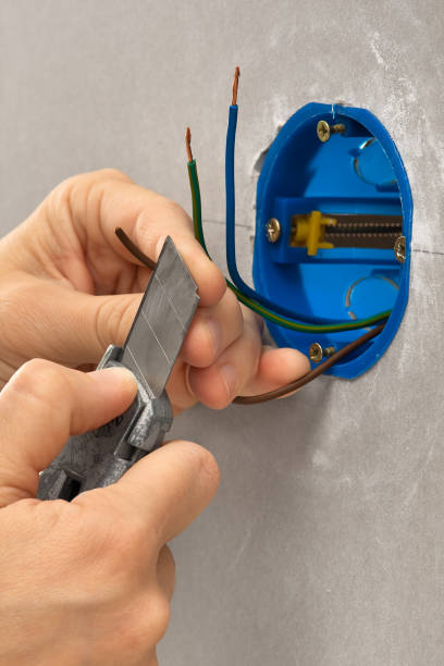 istock hands striping the insulation of wires 658160656