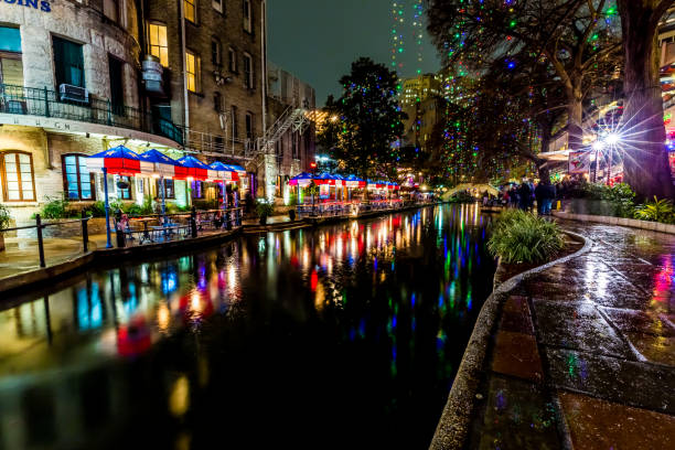istock The Riverwalk at San Antonio, Texas, at Night. 658163484