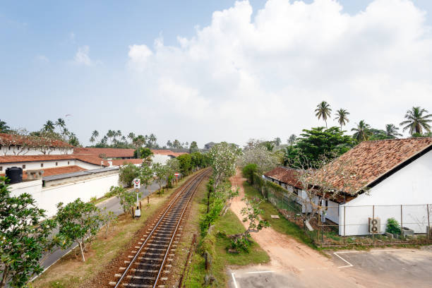 Railway station in Bentota. Sri Lanka Railway station in beautiful Bentota. Sri Lanka colombo train stock pictures, royalty-free photos & images