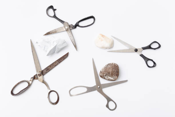 istock Rock, paper, scissors is best choice way to decision making 658164602