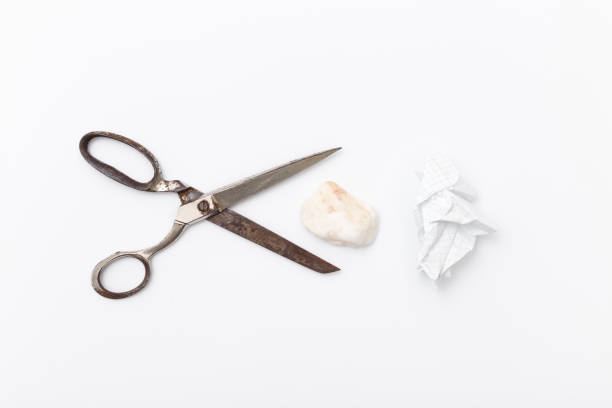 istock Rock, paper, scissors is best choice way to decision making 658164606