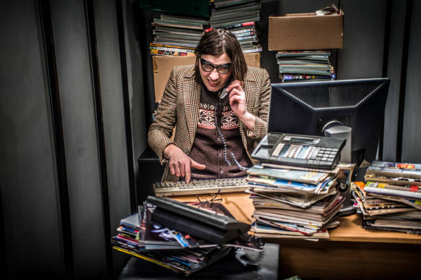 istock Concept image of a Stressful Day in a Tiny Office 658167252