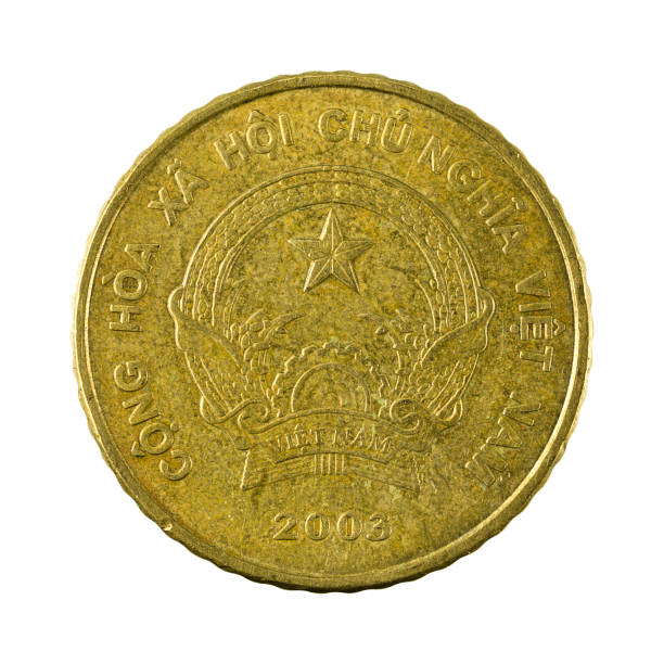 istock 5000 vietnamese dong coin (2003) reverse isolated on white background 658167376