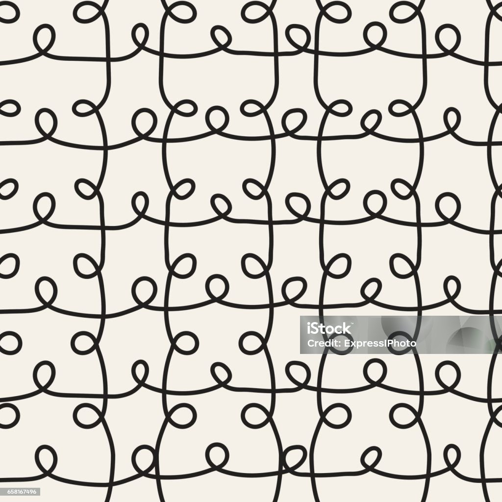 Basic Pattern 2 Curve Curve Seamless Pattern Simple Repeatable Background Stock Illustration ...