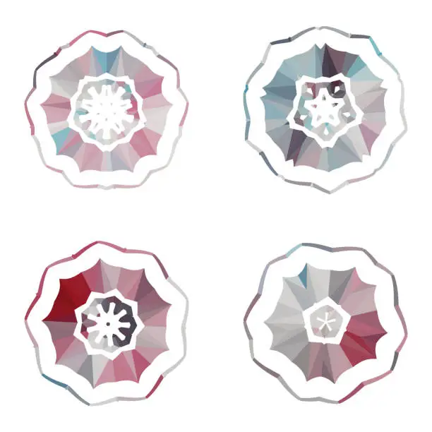 Vector illustration of Set of Abstract Mandala Pattern Icon