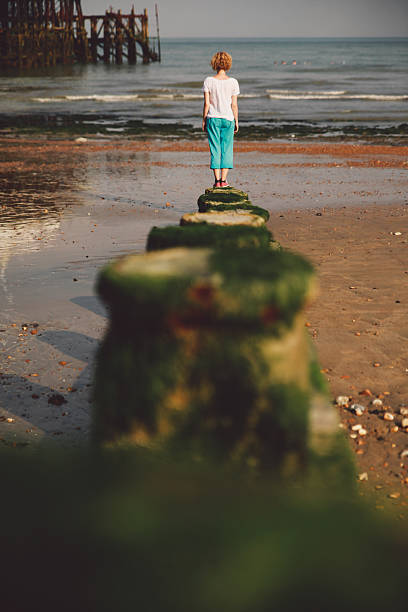 istock Rear View Of Person Standing On Pier 658174631