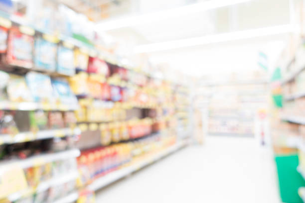 istock Blurred image of supermarket shelf for background uses 658174834