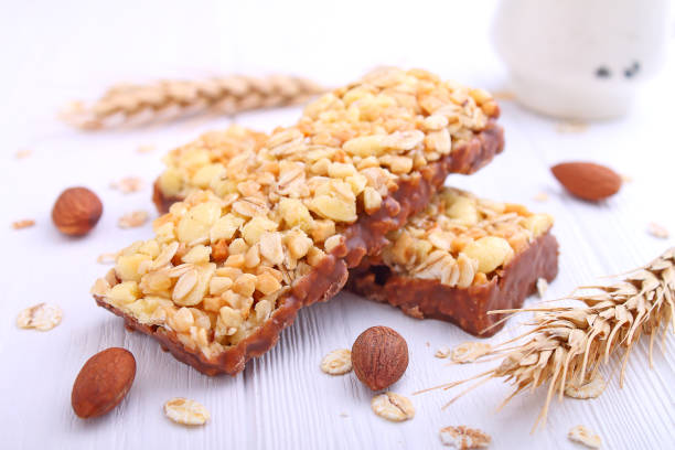 istock healthy snack, muesli bars with raisins and nuts 658175092