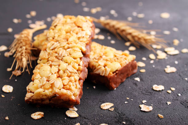 istock healthy snack, muesli bars with raisins and nuts 658175356