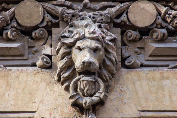 istock architecture detail with lion's head 658175632