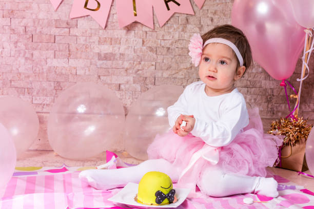 istock Baby celebrating her First Birthday 658178810