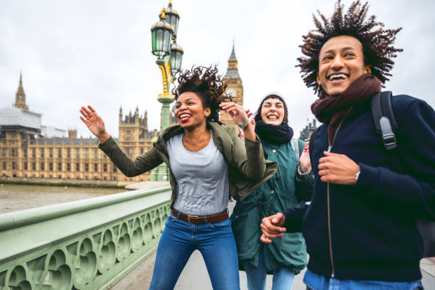 istock Friends having a blast in London 658181606
