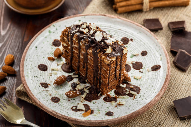 istock Slice of delicious chocolate Spartak 658185298