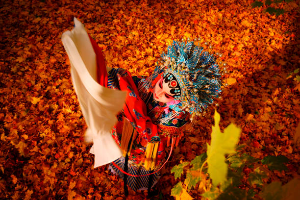 秋の屋外公園、トロント、カナダでのオペラ出演 - beijing opera ストックフォトと画像