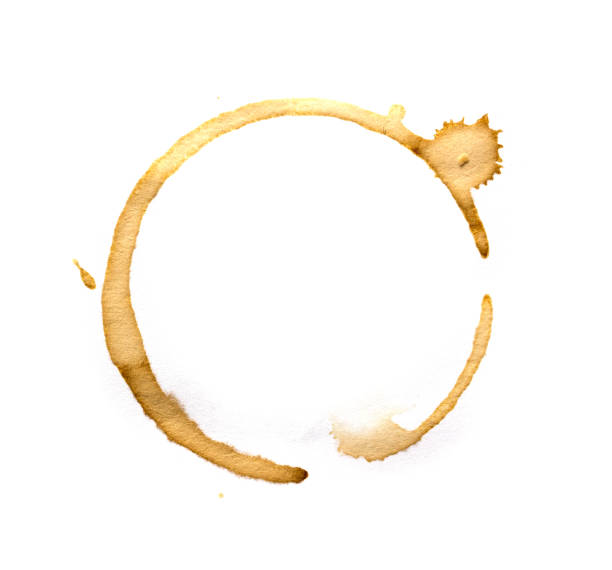 istock Coffee cup rings isolated on a white 658188606