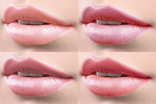 istock Collage of female lips covered in lipstick 658192100