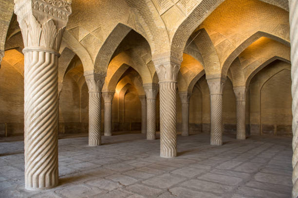 istock The Vakil Mosque monolithic pillars carved in spirals 658192608
