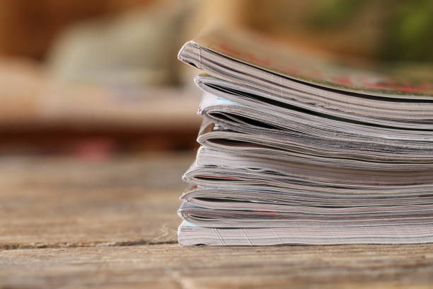 istock Magazines on the wooden table 658209234
