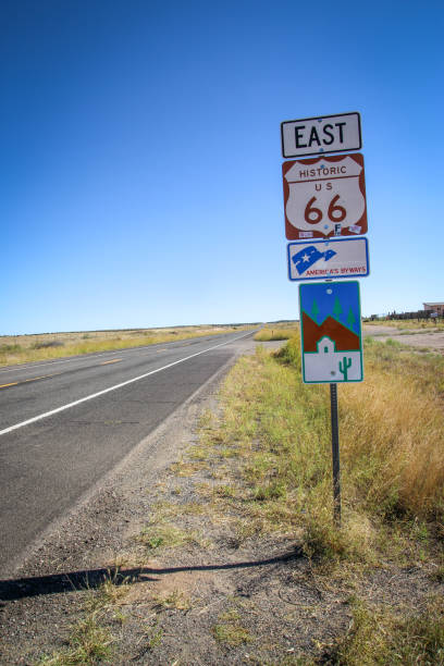istock Road sign on Route 66 658211746