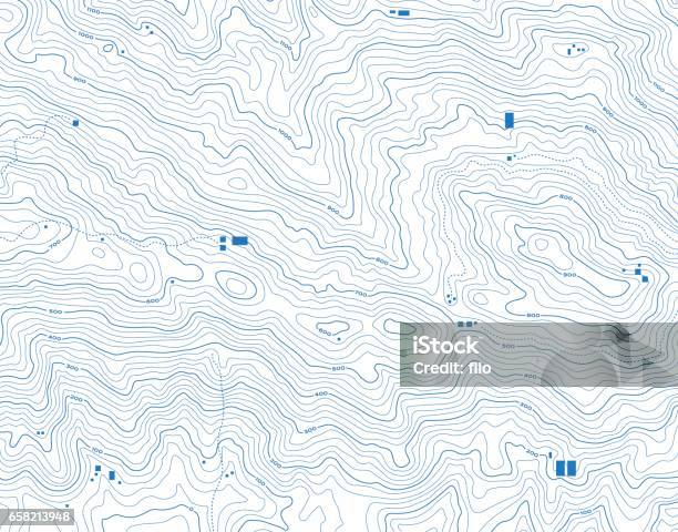 Topographic Map Abstract Background Stock Illustration - Download Image Now - Topographic Map, Topography, Map
