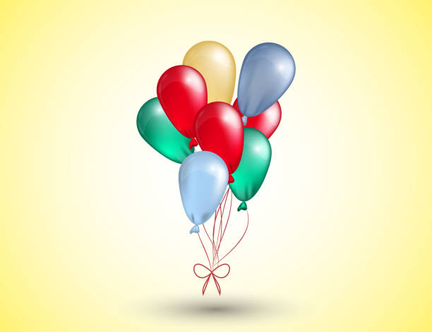 istock Flying Realistic Glossy Colorful Balloons for your Party and Celebration Invitation. 658220220