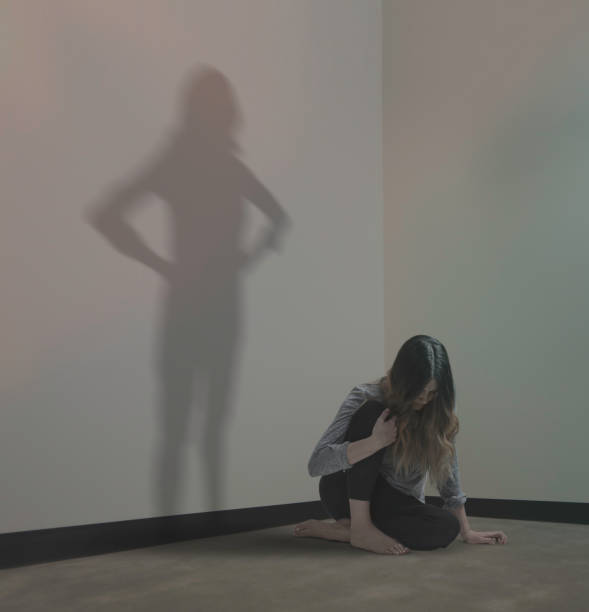 istock Woman shadow is confident and brave 658221294