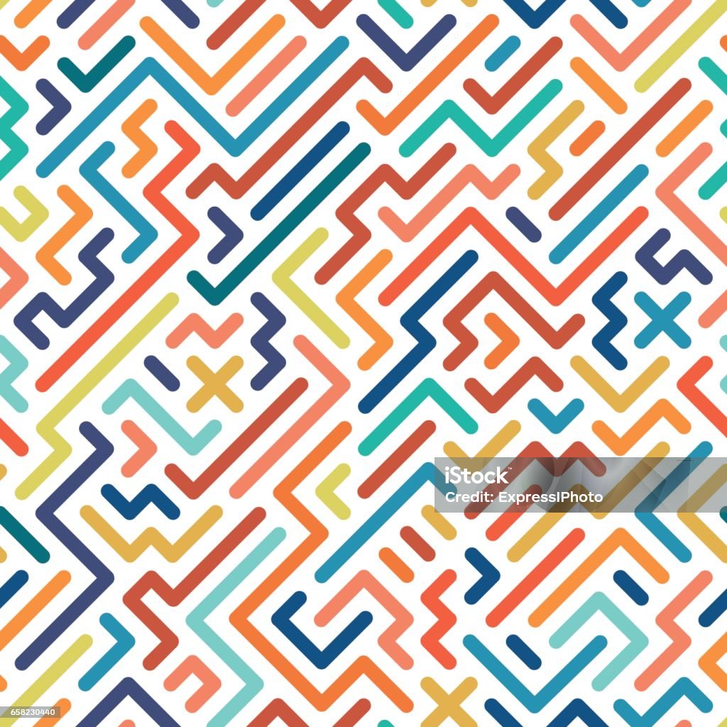 Pattern Spaced Out Colorful Striped Colorful Seamless Geometric Pattern Stock Illustration ...