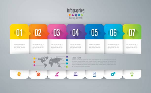 Infographics design vector and business icons. vector art illustration