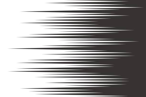czarne linie poziome prędkości - szybkość ilustracje stock illustrations